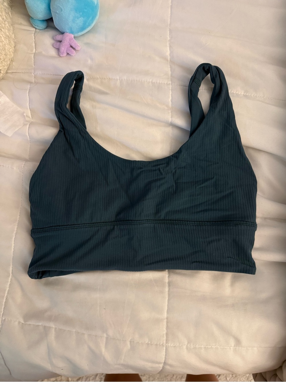 Lululemon Women’s Ribbed Scoop Sports Bra — Teal Green